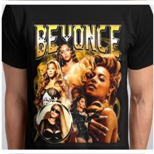 Beyoncé Men’s Pre Shrunk Black Graphic Black Tee Shirt